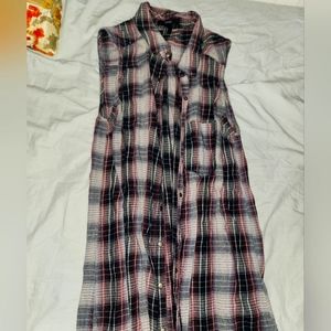 Plaid Long Button down shirt